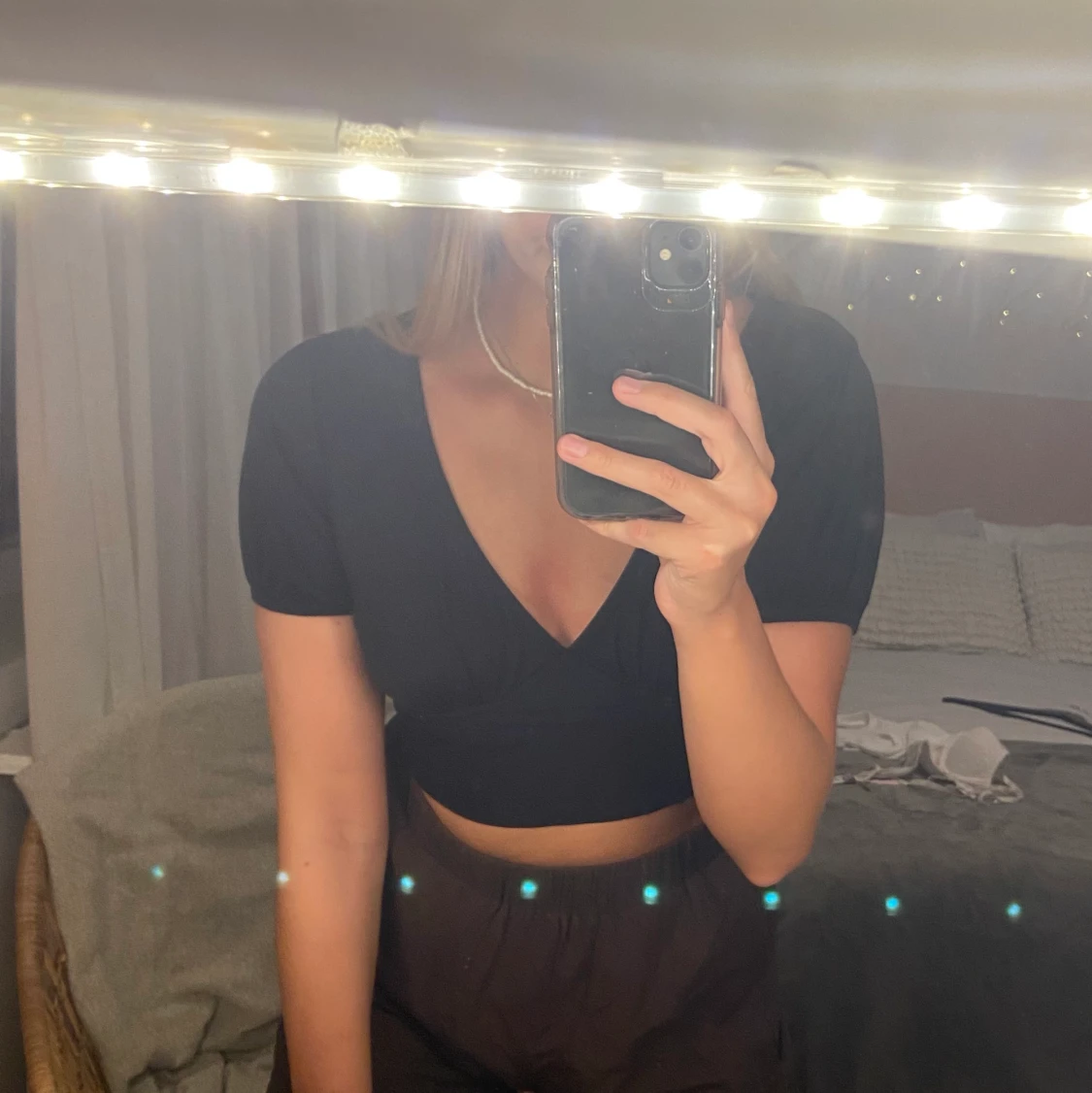 Topp med knytning i ryggen - 90