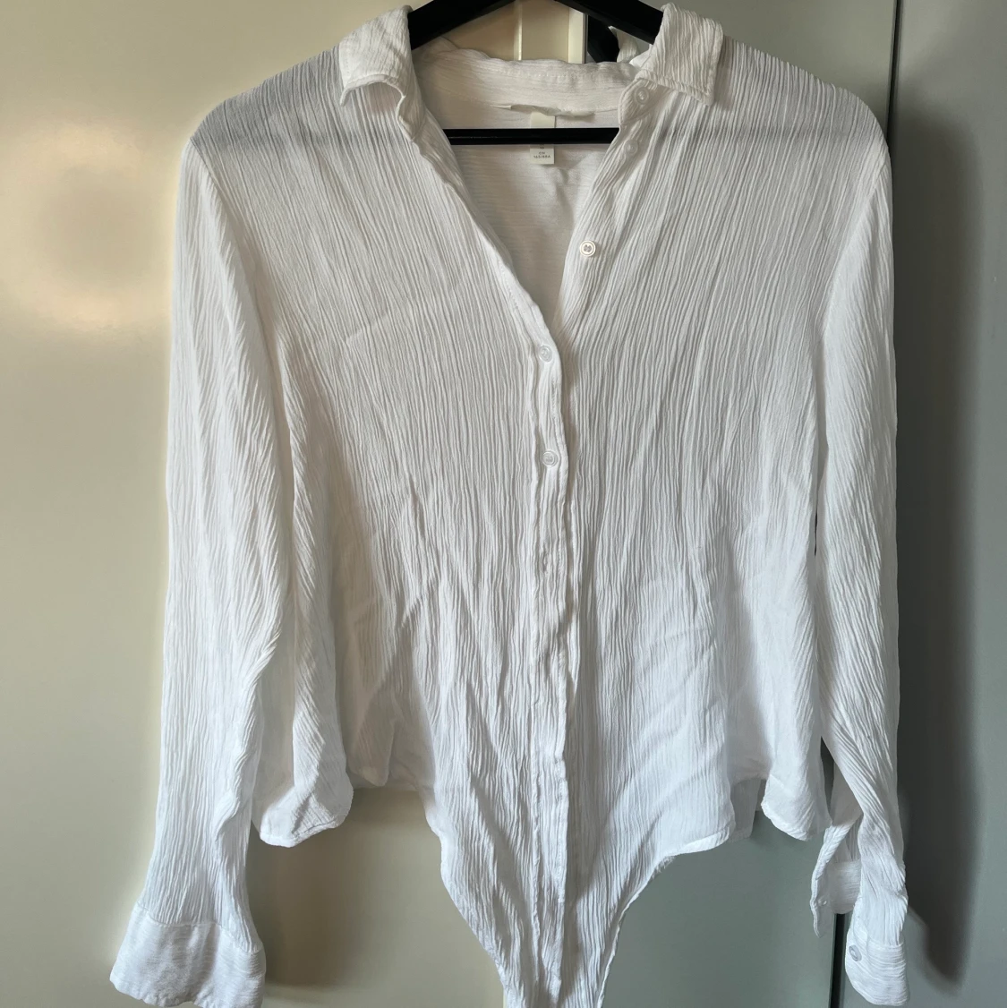 Vit knytblus/skjorta - 90