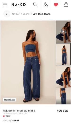 Lågmidjade jeans  - Helt nya med lappen kvar, låg midja, EU38