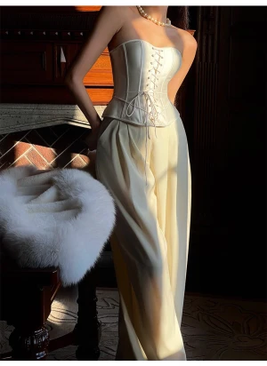 Brand New Cream White Wide Leg Pants  - Loose, true to size, new with tags