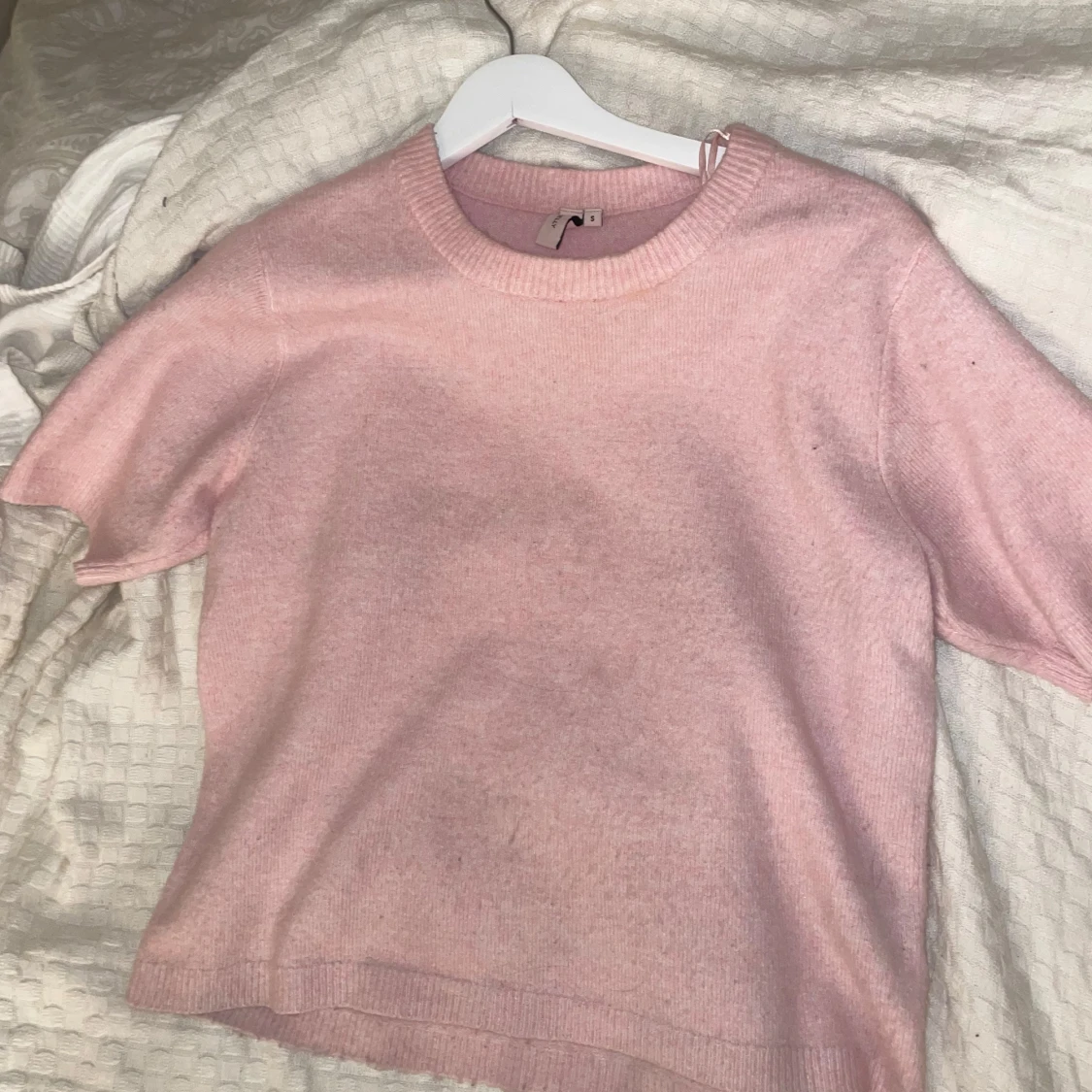 Rosa stickad tröja från Nelly - 1