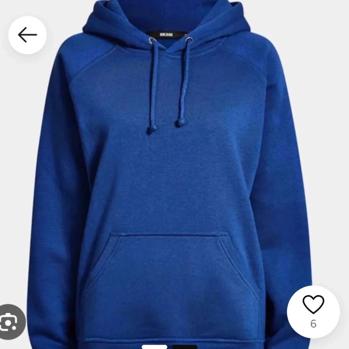 Blå hoodie från Bik Bok
