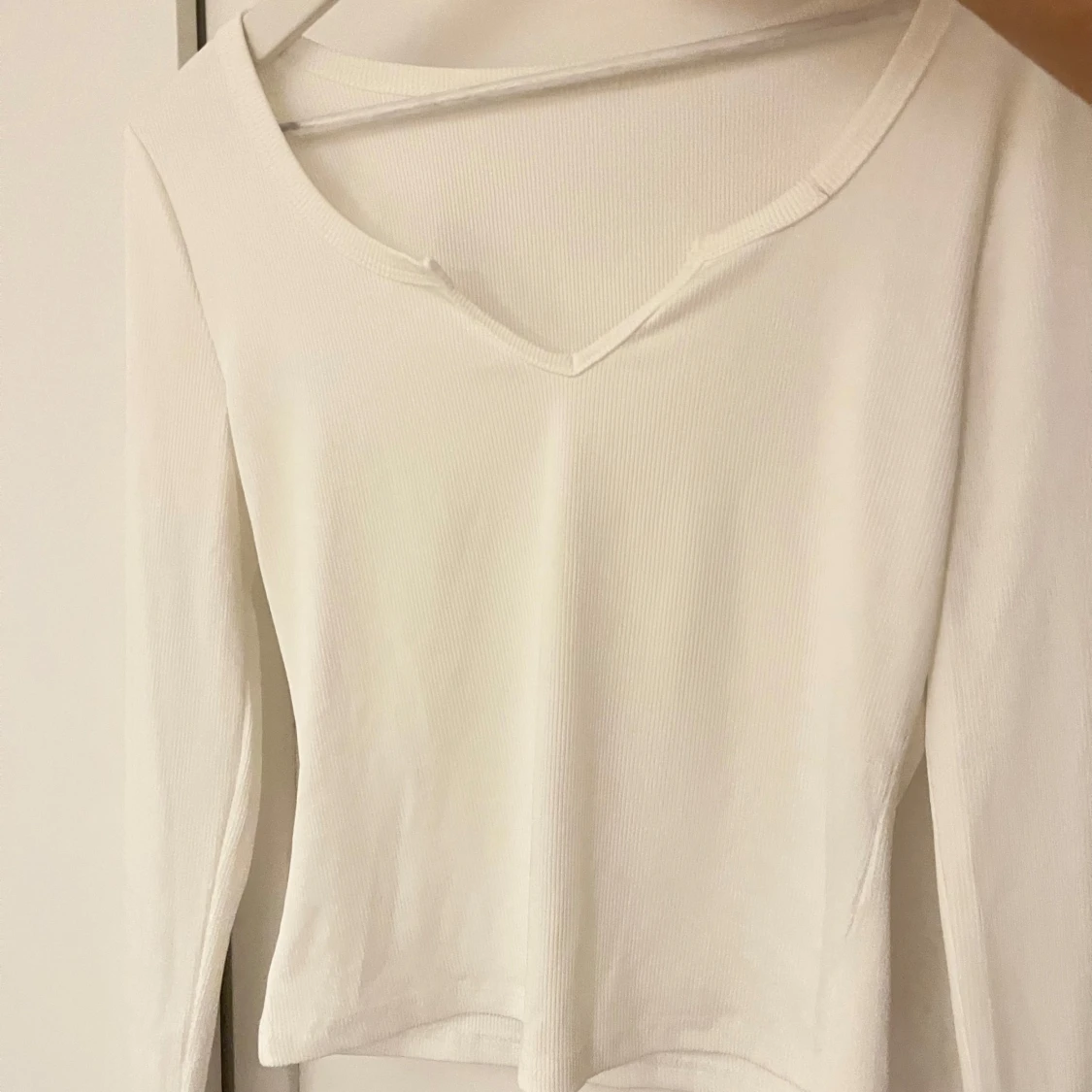 Vit långärmad topp