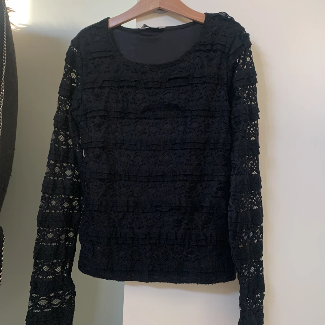 Jätte fin svart spets blus❣️ - 90