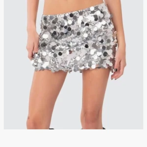 Silvrig paljettkjol 🪩❤️‍🔥 - Säljer den här paljettkjolen från en butik utomlands som är använd en gång så den har inga defekter. Så fin festkjol 🪩Storlek M men passar även S och L. Skriv för frågor 🕺🏼