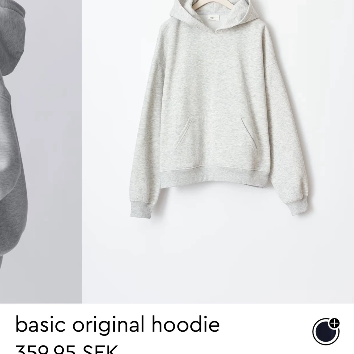 Grå basic hoodie
