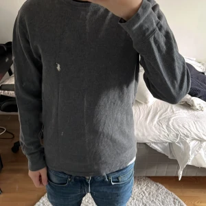 Grå tröja från Polo Ralph Lauren - Säljer en stilren grå tröja från Polo Ralph Lauren. Den är långärmad och har en liten broderad logga på bröstet. Perfekt för både vardag och lite finare tillfällen. Tröjan är i bra skick och passar perfekt till jeans eller chinos. Skicka ett meddelande vid intresse!