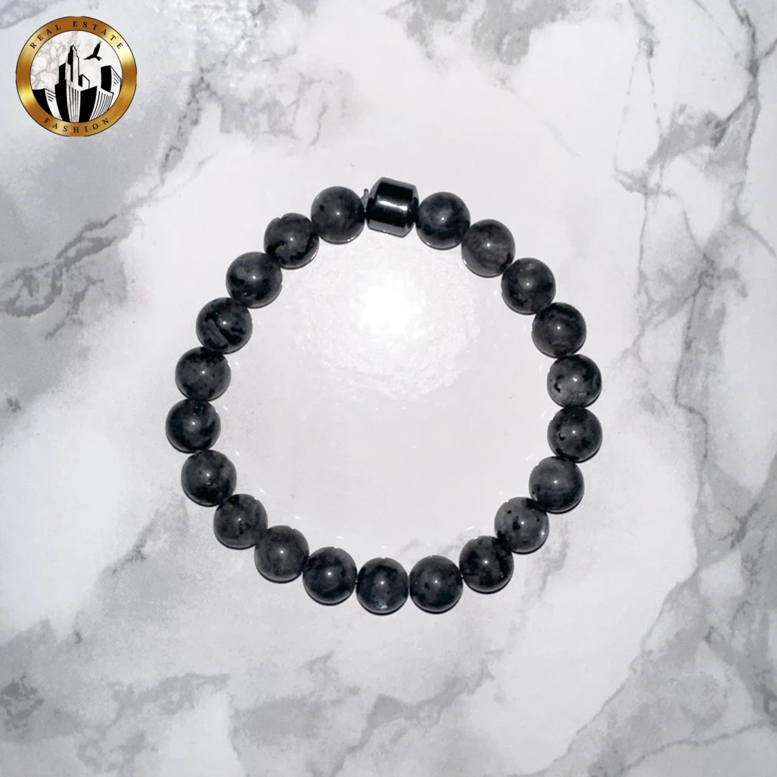 Mörkgrått pärlarmband (Oanvänt)