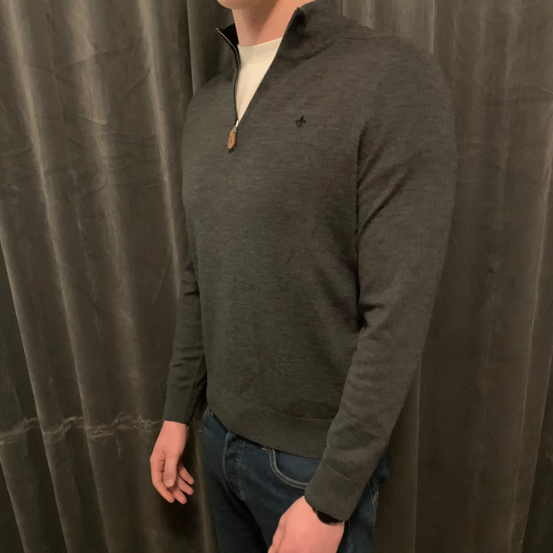 Grå merinoulltröja från Morris