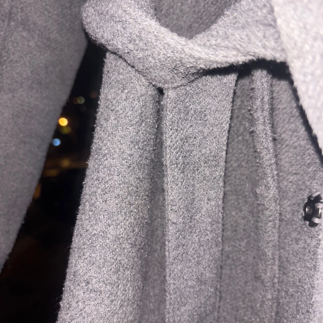 Grå kappa med bälte från hm - 2