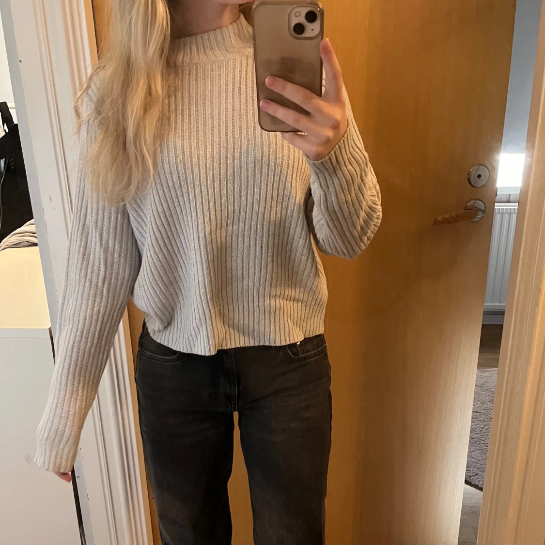 Grå stickad tröja🩶