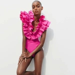 Rosa zara body - Den populära rosa zara bodyn i storlek S🎀