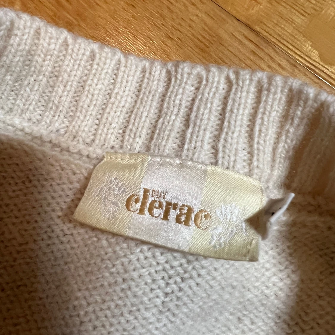 Vit Shetlandsull Stickad TröjSkottland  - 93