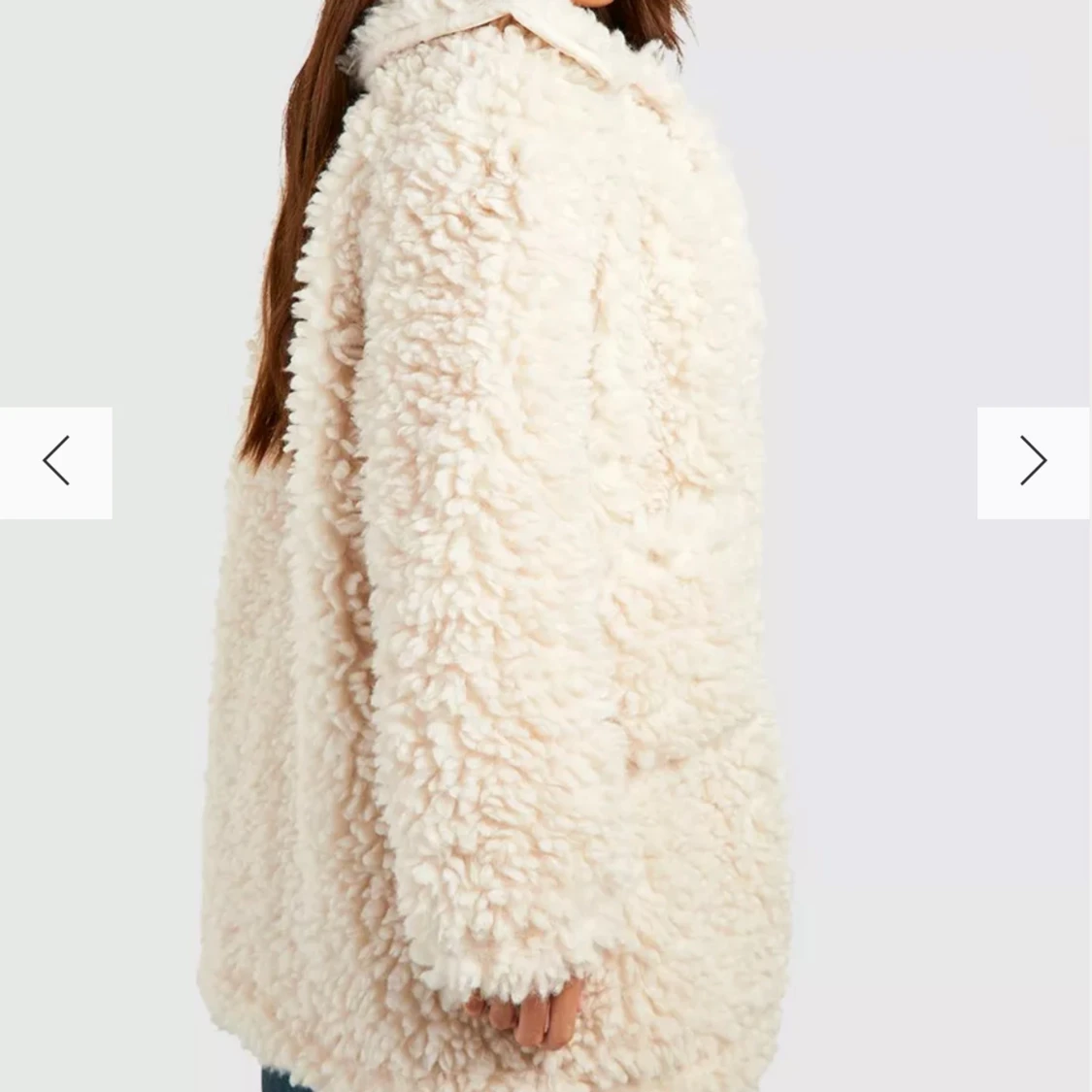 Beige teddyjacka från Boohoo - 90