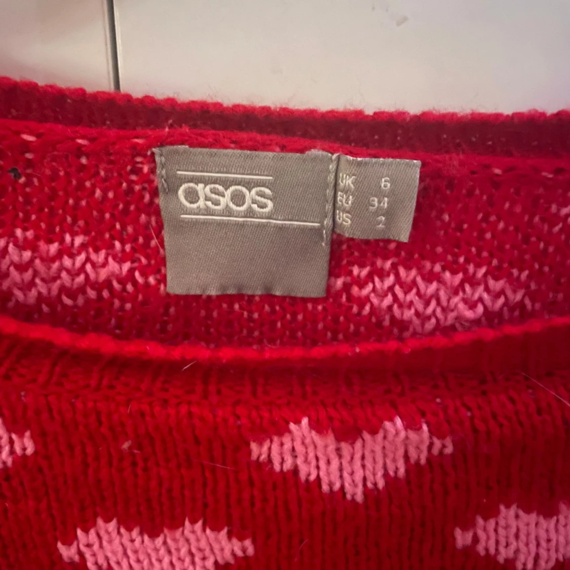 Röd stickad tröja från ASOS - 92