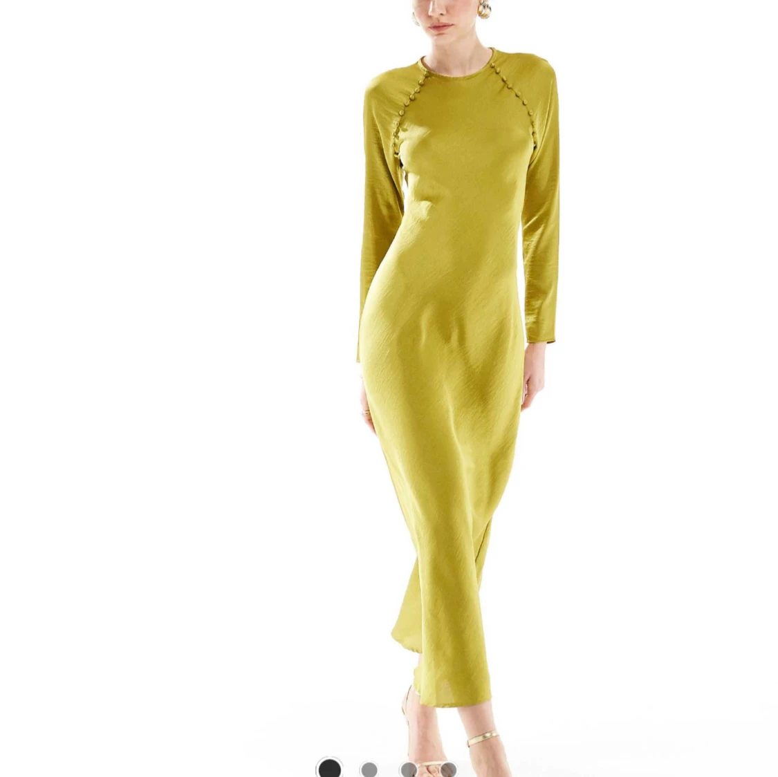 Grön/gul klänning  - 90