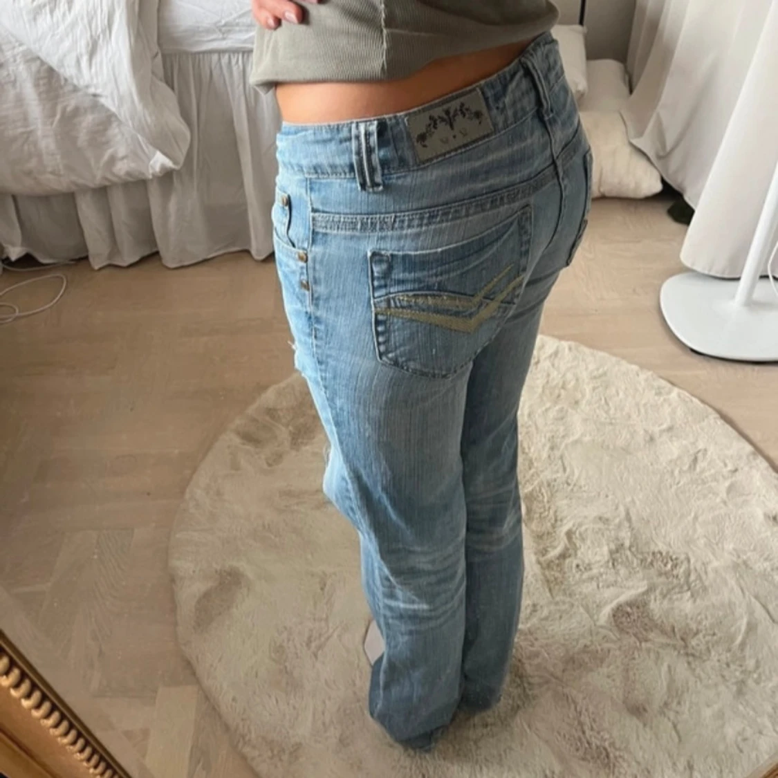 lågmidjade jeans - 90