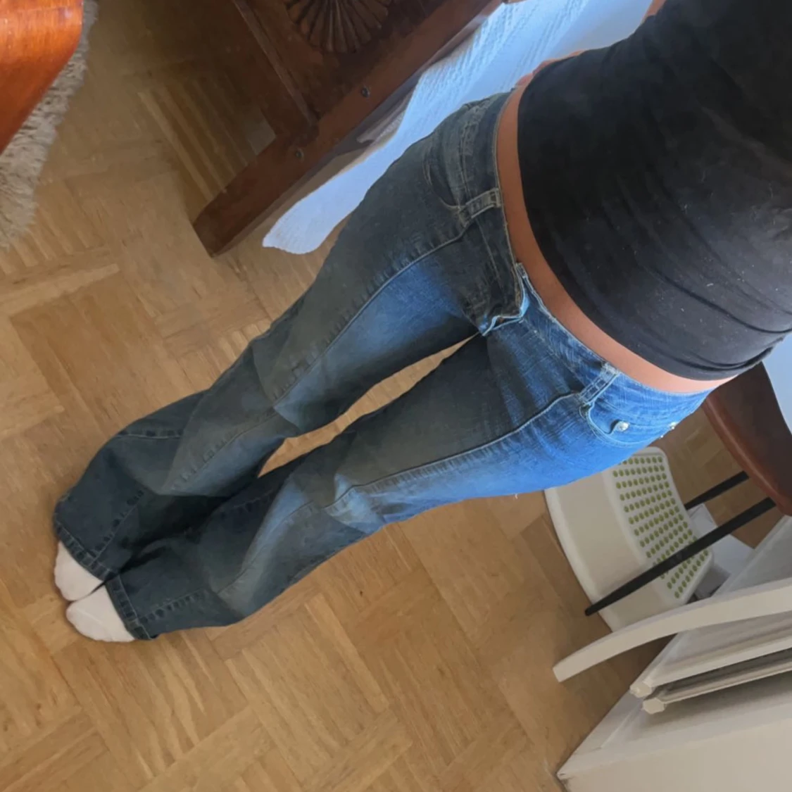 Lågmidjade bootcut jeans