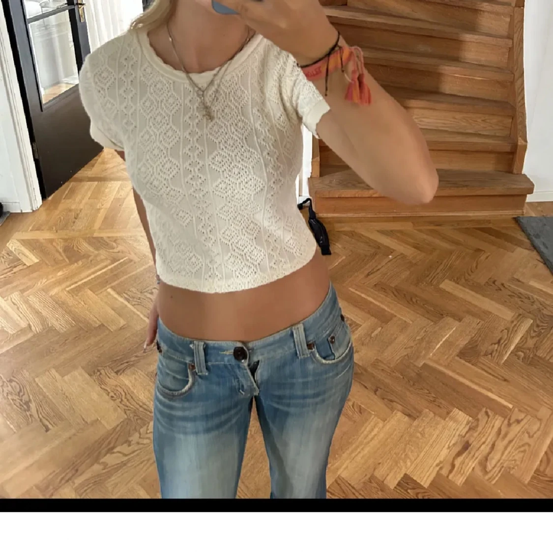 Söt stickad topp - 90