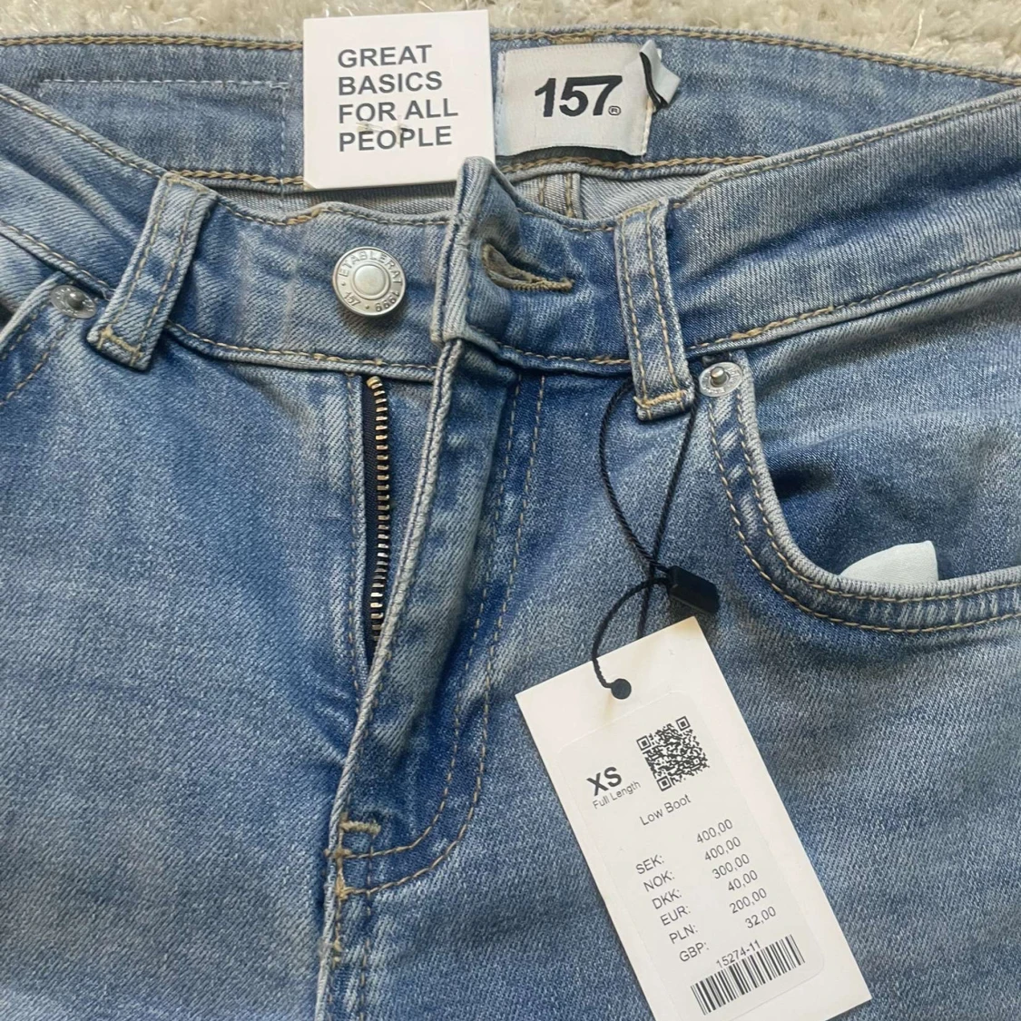 Blå bootcut jeans från 157 - 2