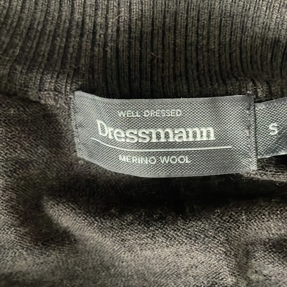 brun merinoull zip tröja - 2