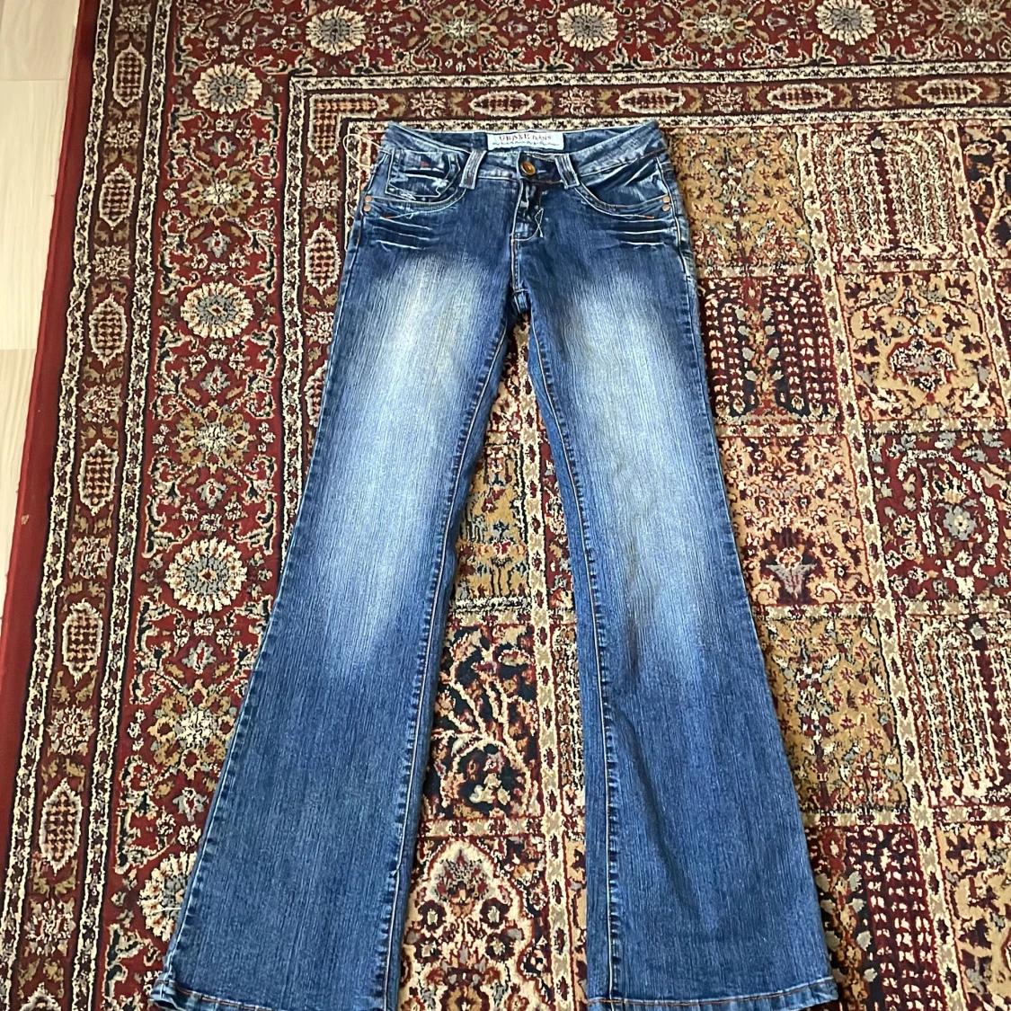 Blå midja jeans (thrifted)