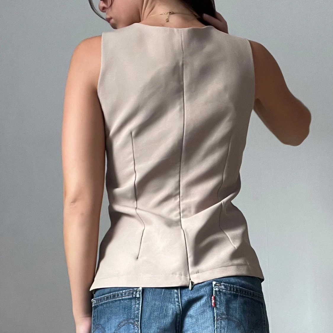 Beige vintage topp - 1