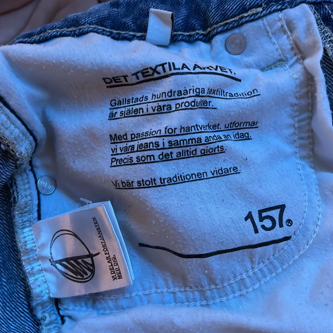 Blå jeansshorts från 157 - 92