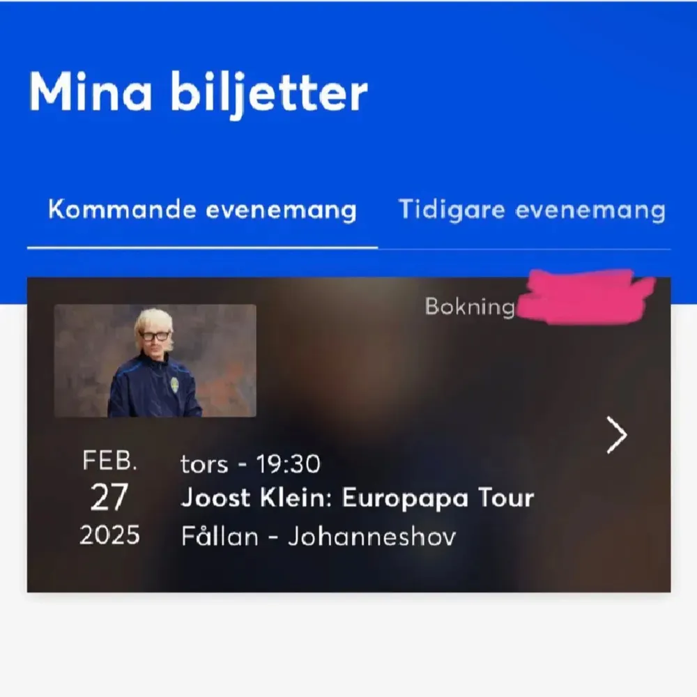 En ståplats joost Klein konsertbiljett 🥳🥳tryck inte på köp utan skriv privat till mig först!!! 💕💕 . Övrigt.