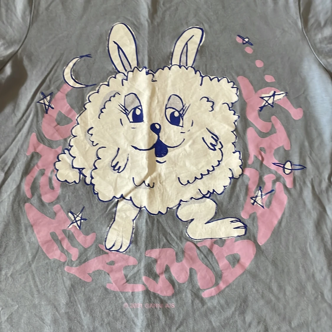 Ljusblå ganni T-shirt  - 91