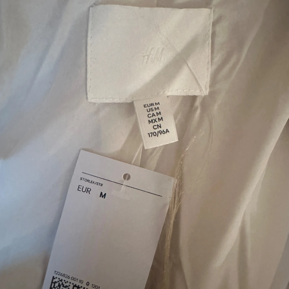 Vit teddyjacka med dragkedja - 93