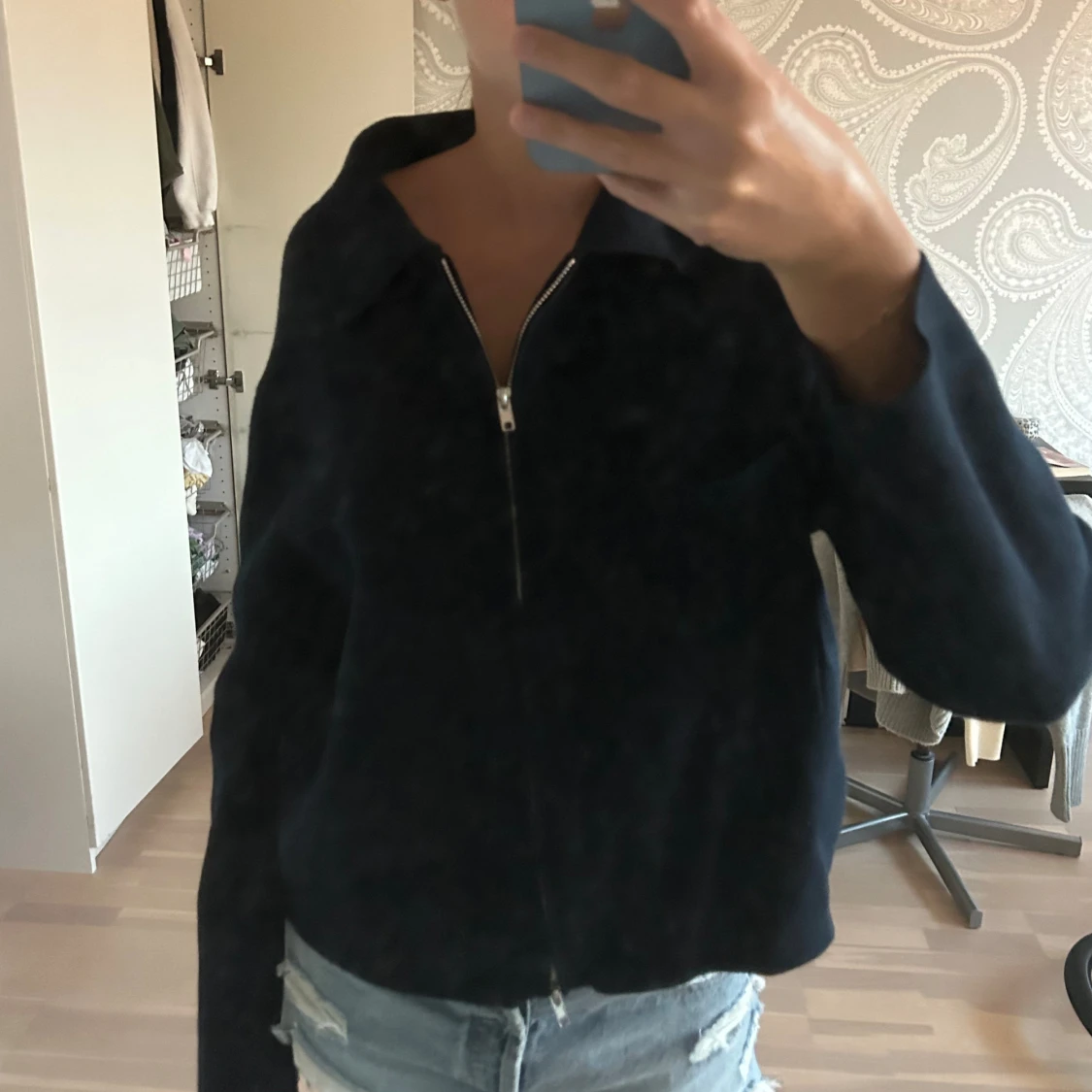 Mörkblå kofta - 90