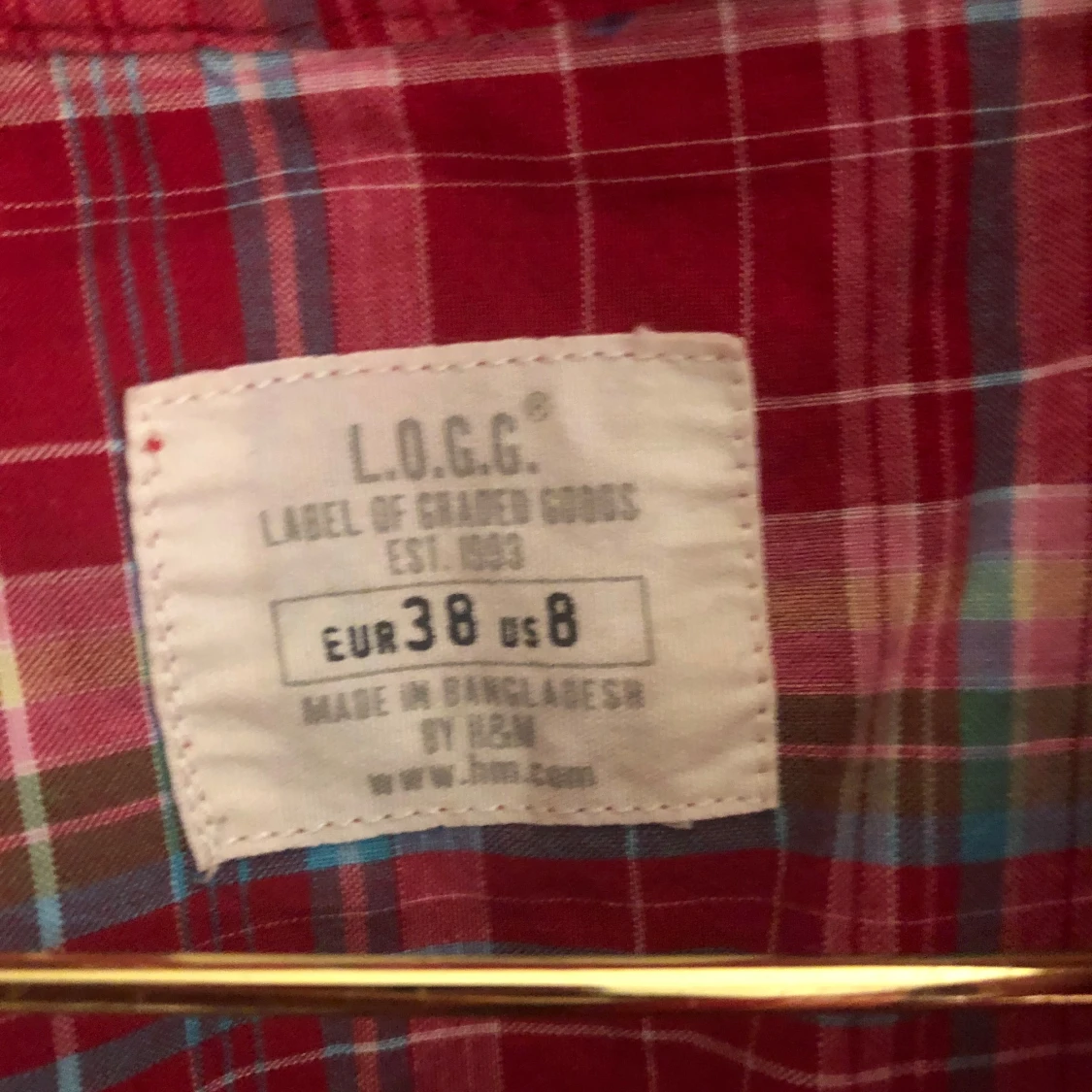 Röd rutig skjorta från L.O.G.G. - 91