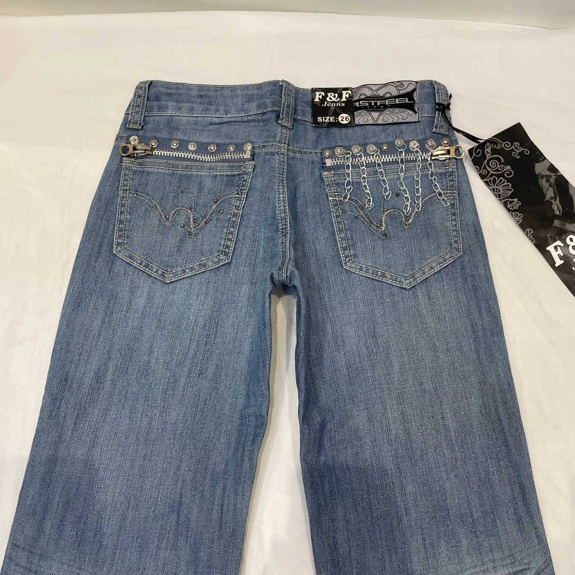Lågmidjade bootcut jeans med detaljer🤩 - 91