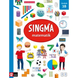 Singma matematik 3B Lärobok (häftad) - Att ge eleverna goda grundkunskaper i matematik, självförtroende, nyfikenhet och intresse för att lära mer – det är några av matematikundervisningens viktigaste uppgifter.  Med Singma matematik betonas kvalitet i undervisningen och lärarens viktiga roll för elevers utveckling och lärande. Läromedlet ger dig som lärare stöd och en tydlig idé om hur lektioner kan läggas upp, vad som är i fokus och hur du på bästa sätt stödjer och utmanar elevers eget tänkande och lärande. Singaporemodellen Singma tar utgångspunkt i hur matematikundervisningen är uppbyggd enligt Singaporemodellen. Singma har arbetats fram i samarbete med Dr Yeap Ban Har, en världsledande expert inom området. Singapore tillhör sedan länge toppnationerna i internationella undersökningar som Pisa och TIMSS, och modellen har fått stor spridning internationellt.  Arbetsgång Varje lektion är indelad i tre huvudmoment av olika karaktär. Momenten är återkommande i varje lektion för att på olika sätt skapa igenkänning för eleverna. I de olika momenten får eleverna möjlighet att under en och samma lektion träna på förmågorna i matematik utifrån läroplanen. Uppgifterna är omsorgsfullt utvalda för att uppmuntra till samtal och reflektion om olika strategier, och för att ge variation och progression.    Elevens böcker Singma matematik omfattar en lärobok och en övningsbok per termin. Till varje lektion i läroboken finns uppgifter i övningsboken som är avsedda för individuell träning. Lärobok Används för gemensamma genomgångar och samtal i klassen, samt till övningar och aktiviteter som eleverna gör i par eller i grupp. Övningsbok Eleven tränar självständigt och befäster sina kunskaper. Uppgifterna i övningsboken är direkt kopplade till varje lektion. Vi utforskarVarje lektion inleds med att eleverna har boken stängd och du inleder med en noga utvald startuppgift. Här har du som lärare en coachande roll, och ställer frågor för att utveckla elevernas tänkande och reflektion. I lärarhandledningen får du allt stöd du behöver för att leda diskussionen och för att formalisera matematiken på tavlan. Vi lärNär ni är klara med startuppgiften öppnar ni boken och tittar på den eller de lösningar som presenteras. Gjorde ni likadant eller på ett annat sätt? Vi övarI nästa moment får eleverna pröva fler uppgifter som behandlar samma ämnesområde på ett liknande sätt. De fortsätter att arbeta i par eller grupp och tanken är att de ska fortsätta att samtala och resonera kring uppgifterna. Jag övarI den sista delen av lektionen får eleverna arbeta på egen hand med att befästa sina kunskaper i övningsboken. Allt stöd du behöver finns i lärarhandledningen I lärarhandledningens kapitel- och lektionsguide får du en detaljerad handledning med konkreta råd och tips på hur du lägger upp undervisningen i varje moment. Guiden visar hur du som lärare specifikt kan arbeta med varje lektion, vilka mål och begrepp som är i fokus, hur du undervisar i de olika momenten samt hur du stödjer och utmanar eleverna utifrån deras behov. Genomtänkt undervisning I Singaporemodellen betonas vikten av lärarens kompetens och att undervisningen bedrivs med hög kvalitet på ett genomtänkt och systematiskt sätt. Läraren har en central roll och ett tydligt uppdrag att undervisa för förståelse och lära eleverna att bemästra matematiken. Lärarens roll är att ställa frågor för att hjälpa eleverna att utveckla sitt tänkande och att uppmuntra dem att finna fler strategier och metoder för att lösa problem. Läraren återberättar och speglar det som eleverna säger, men ger som regel inte svaren utan de kommer från eleverna själva.    Format Häftad   Omfång 151 sidor   Språk Svenska   Förlag Natur &amp; Kultur Läromedel   Utgivningsdatum 2019-01-18   Medverkande Pia Agardh   Medverkande Josefine Rejler   Medverkande Helen Miller Crafoord   Medverkande Sue Tan   Medverkande Kristina Holm   ISBN 9789127448865  
