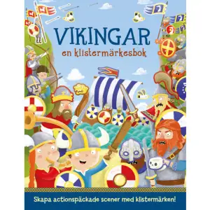 Skapa egna scener från vikingatiden med klistermärken på vikingaskepp, härjande slagskämpar och en massa andra spännande saker. Fantisera och bestäm själv hur det såg ut när vikingarna krigade eller när de seglade ut på havet mot äventyr. I denna bok finns flera olika miljöer som väntar på att fyllas med folk och händelser. I boken varvas korta faktatexter om vikingar och deras liv med uppslag där det finns utrymme att skapa egna scener. Alla sidor är färgglatt illustrerade och visar olika sorters miljöer. Vikingar är en pysselbok och faktabok i ett, som både stimulerar barns fantasi, kreativitet och nyfikenhet, samtidigt som den ger en snabbkurs i historia! I samma serie utkommer även Dinosaurier och Upptäcktsresande.    Format Häftad   Omfång 32 sidor   Språk Svenska   Förlag Lind & Co   Utgivningsdatum 2019-06-07   Medverkande Ed Myer   Medverkande Cecilia Ljungström   Medverkande Cecilia Ljungström   ISBN 9789177798583  