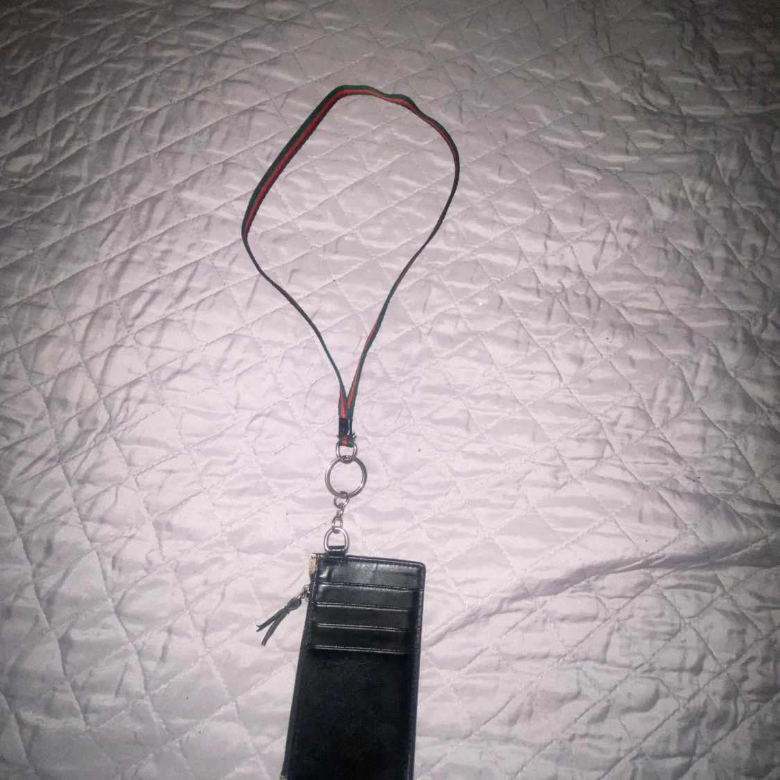 Svart plånbok med rem - 90