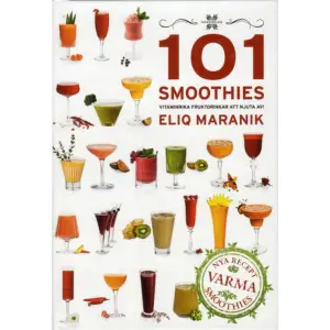  101 Smoothies är en av Sveriges mest sålda smoothiebok, och den absoluta guiden till smoothievärlden för dig som vill ha kul i köket och skapa läckra och näringsrika fruktdrinkar. Ett kapitel om Eliq´s favoriter, varma och kryddiga smoothies, är ett nytt i denna uppdaterade utgåva.För snabb och lätt överblick är det 101 recepten indelade i fem kategorier: frukt- och bärsmoothies, frukost- och yoghurtsmoothies, nytt kapitel om varma och kryddiga samt smoothiebowls.Med hjälp av boken lär du dig enkelt att göra supergoda smoothies och att det finns mycket på att vinna att tillaga allt från grunden istället för att köpa hel- eller halvfabrikat. Naturligtvis bygger recepten på ett ekologiskt miljötänk och vikten av att köpa närodlat och säsongsanpassat.Boken innehåller även en presentation av varje frukt och grönsak - när på året de är bäst, var i världen de odlas, när de skördas samt hur de bör förvaras för att få ut bästa möjliga smak. Dessutom kortfakta om hur de bäst fryses in, vilka verktyg som är bra att till hands samt tips om servering och garnering.Eliq Maranik har skrivit ett flertal storsäljande mat- och dryckesböcker som fått priser både i Sverige och utomlands. Idag är böckerna översatta till ett tiotal språk och finns utgivna i närmare trettio länder. Hennes smoothiebok, 101 smoothies underbara fruktdrinkar att njuta av vann första pris i sin kategori vid Måltidsakademin 2012 och silvermedalj på den internationella Gourmand Cook Book Awards 2013.      Format Inbunden   Omfång 240 sidor   Språk Svenska   Förlag Stevali   Utgivningsdatum 2019-04-05   Medverkande Eliq Maranik   Medverkande Alan Maranik   ISBN 9789188397362  