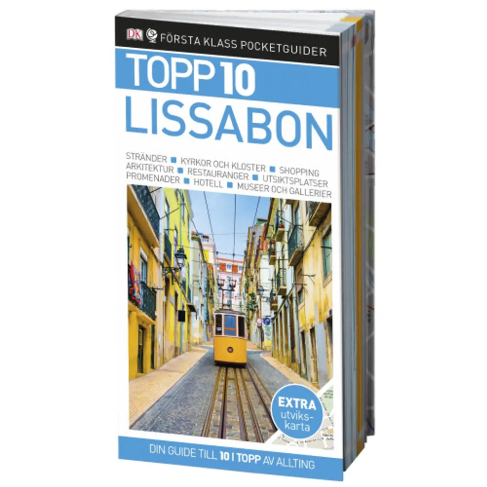 Oavsett om du reser första klass eller med en liten reskassa, tar guiden dig raka vägen till det bästa som Lissabon har att erbjuda. Upptäck museerna och gallerierna, det praktfulla Mosteiro dos Jerónimos och gränderna i Bairro Alto med sina fado-klubbar, barnens favoriter eller de närbelägna badstränderna och vinodlingarna.Dussintals topplistor – från det okända Lissabons gömda skatter, till festivaler, sevärdheter, hotell och affärer – ger all den expertkunskap som du som besökare kan behöva. Du hittar snabbt rätt med hjälp av den detaljerade utvikskartan och de många mindre kartorna inne i boken.Vad du än söker – här är din guide till 10 i topp av allting. Extra utvikskarta ingår!    Format Häftad   Omfång 128 sidor   Språk Svenska   Förlag Reseförlaget   Utgivningsdatum 2018-01-17   ISBN 9789174254969  . Böcker.