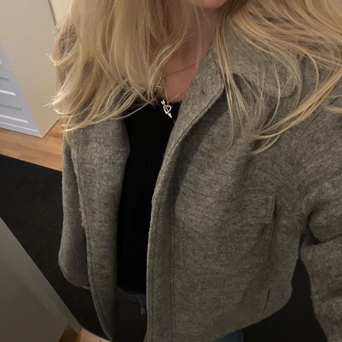 Grå jacka/kappa - 90