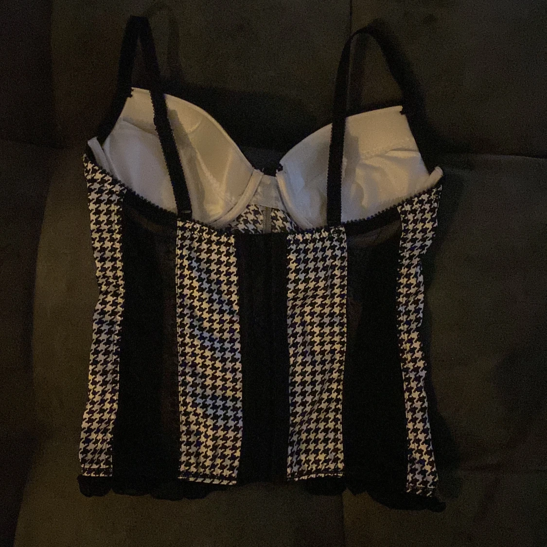 Rutig korsett-topp - 92