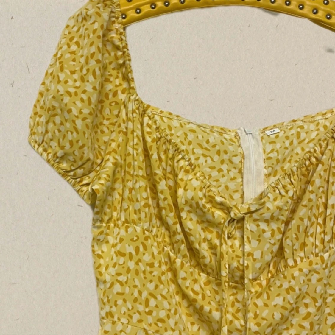 Gul milkmaid klänning  - 90