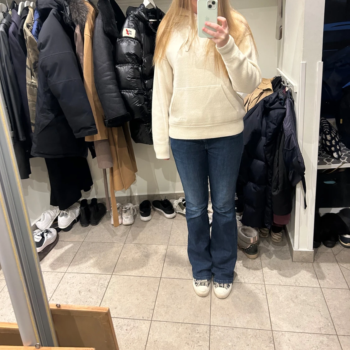 Blå bootcut jeans - 3