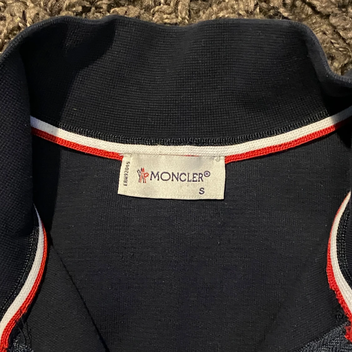 Marinblå tröja med dragkedja från Moncler - 91