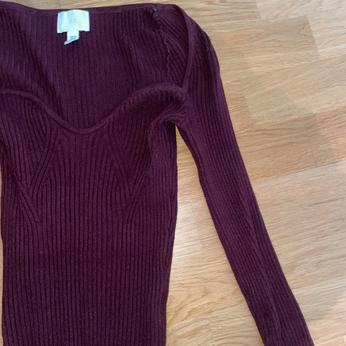 Ribbstickad tröja  - 90