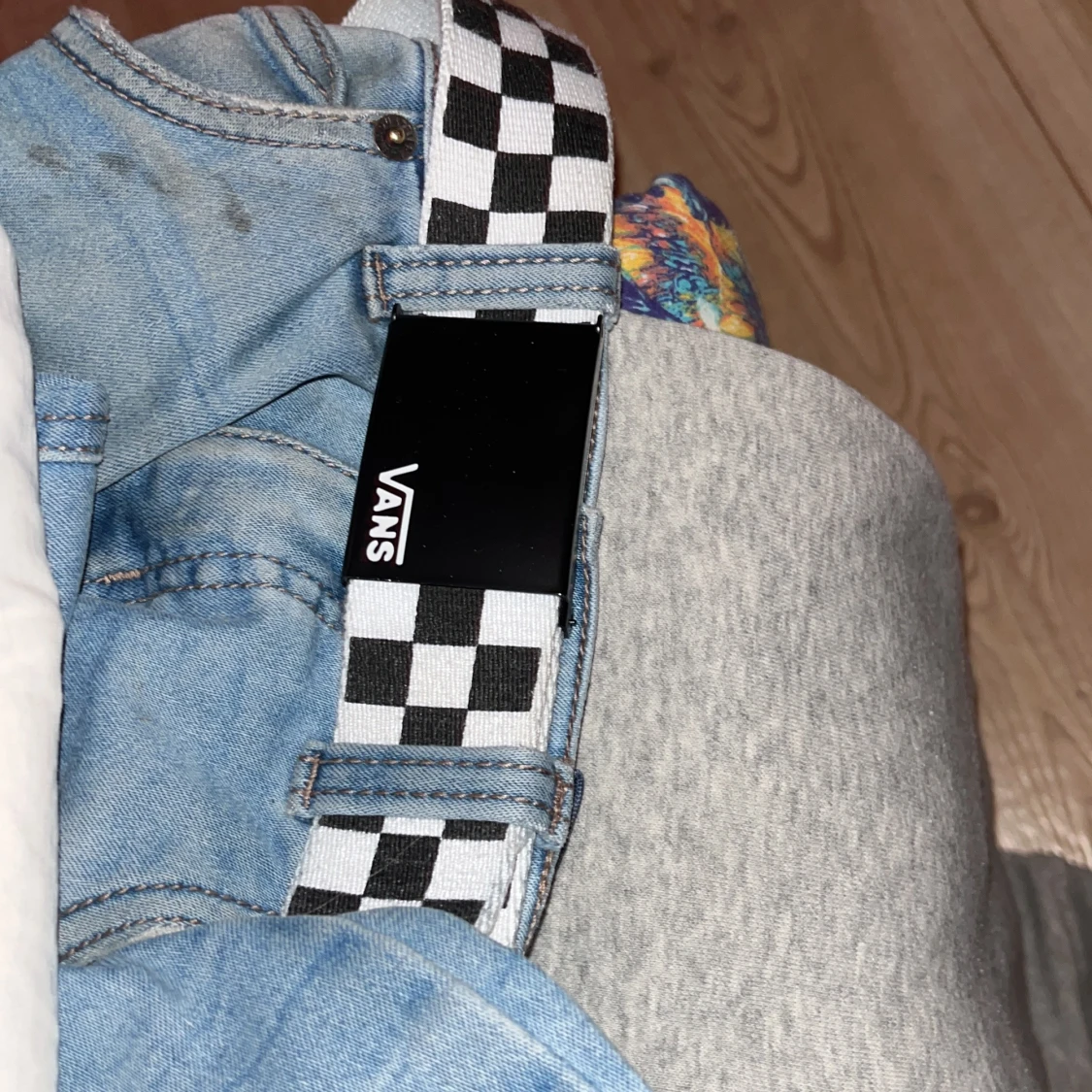 Svartvitt rutigt bälte från Vans