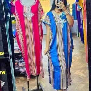 Moroccan Gandoura for women (young and old) - Embrace elegance with our Moroccan Gandoura, a versatile garment perfect for women of all ages. Crafted from high-quality fabrics, this flowing dress combines traditional style with modern comfort. Whether for casual outings or special occasions, the