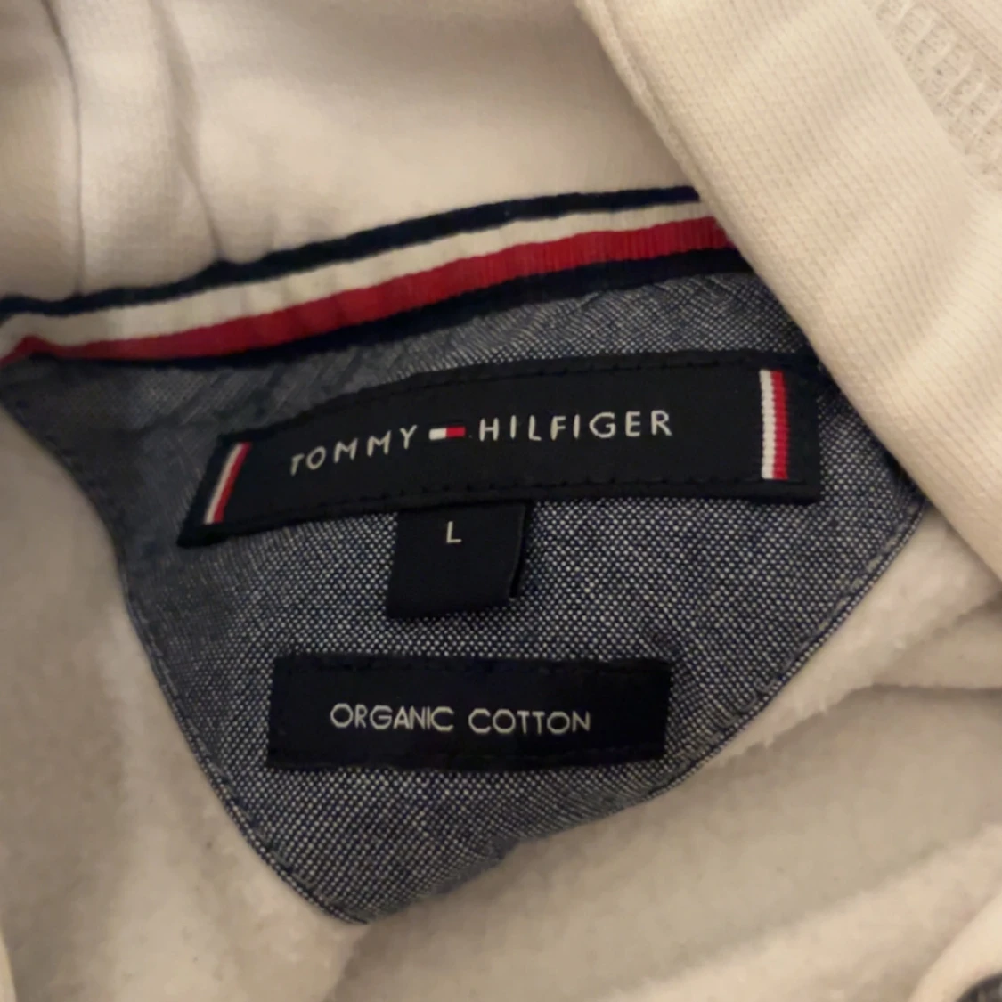 Vit hoodie från Tommy Hilfiger - 92