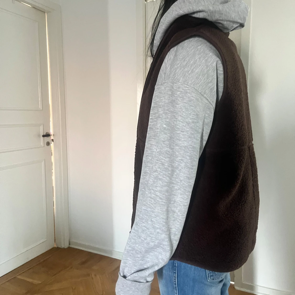 Brun teddyjacka  - 90