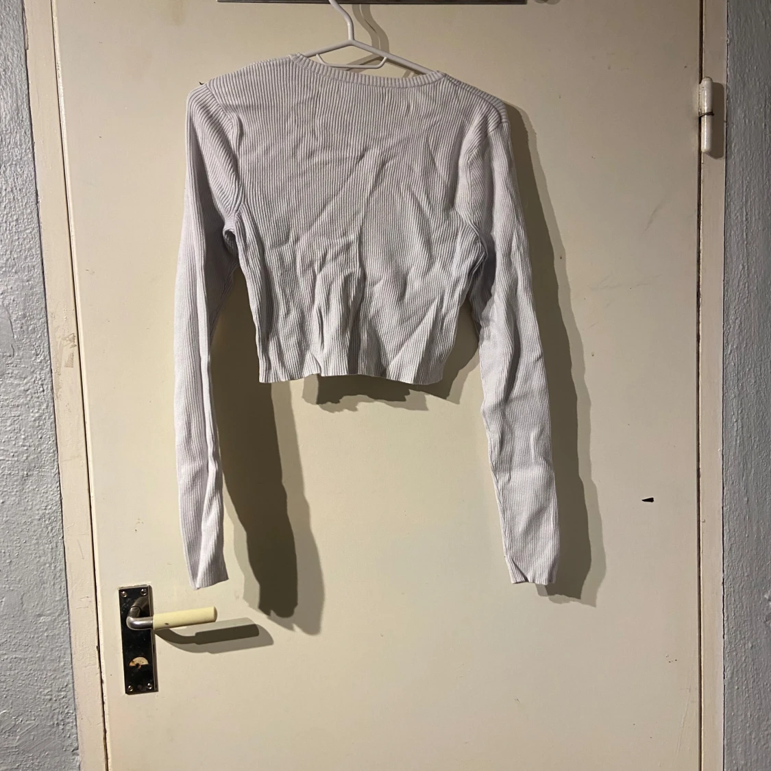 Vit ribbad kofta från FB Sister - 91